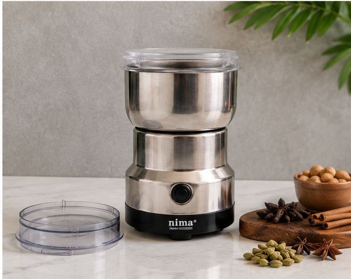 Nima NM-8300 Electric Grinder 150W – Stainless Steel Coffee, Spice & Dry Masala Grinder